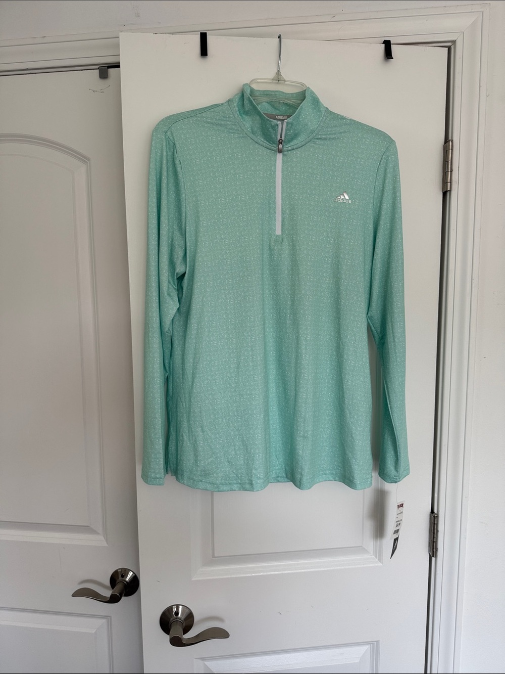 adidas Mint Green Women’s Quarter-Zip Performance Pullover